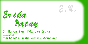 erika matay business card